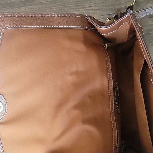 Fossil Ainsley Medium Brown Leather Crossbody Bag Shoulder Purse - Picture 12 of 14